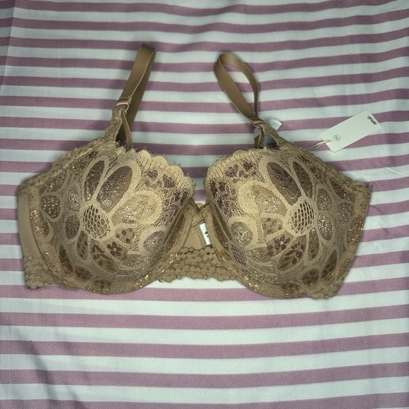 aerie Other - Aerie Real Good Show Off Bra Balconette Size 38C NWT Beige Lace Floral $59.95